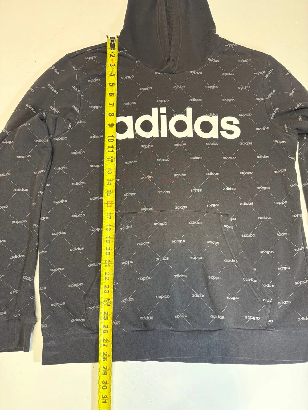 adidas Black Logo Zip-Up Hoodie Sweater